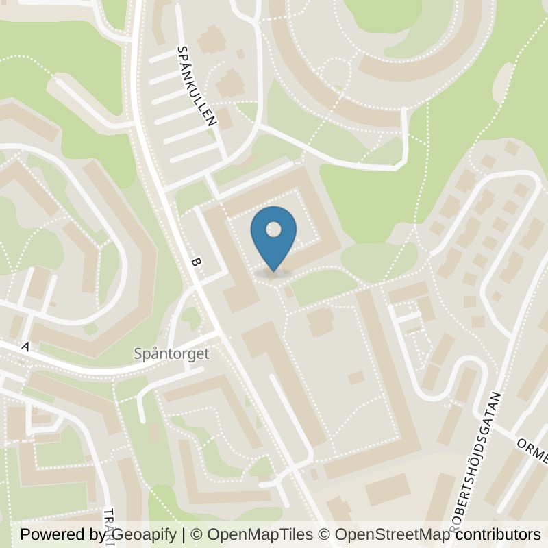 Map: location of STC Björkekärr in Göteborg