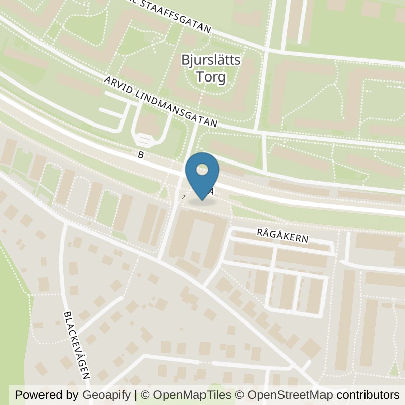 Map: location of STC Bjurslätt Vallfrögatan in Göteborg