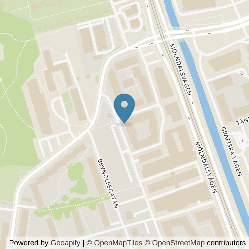 Map: location of STC Elisedal in Göteborg