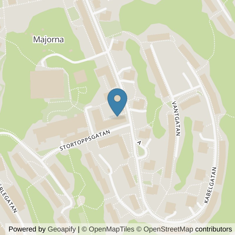 Map: location of STC Göteborg Majorna in Göteborg