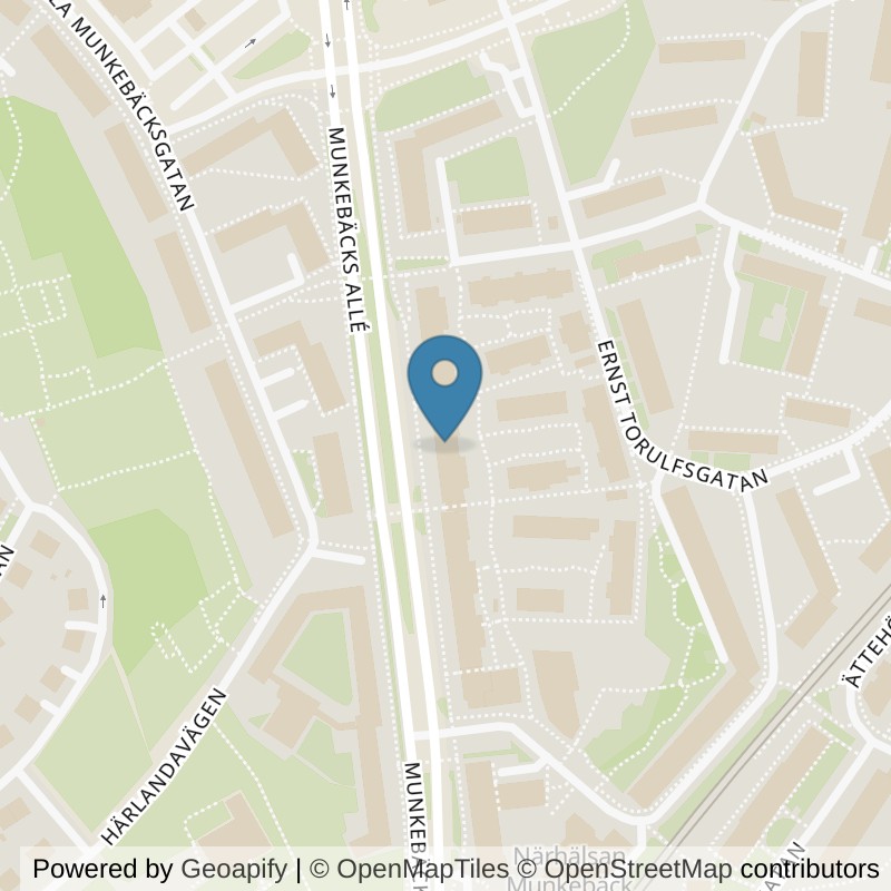 Map: location of STC Göteborg Munkebäck in Göteborg