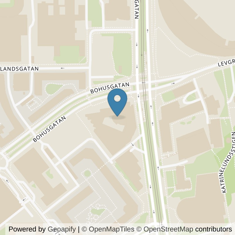 Map: location of STC Heden Bohusgatan in Göteborg