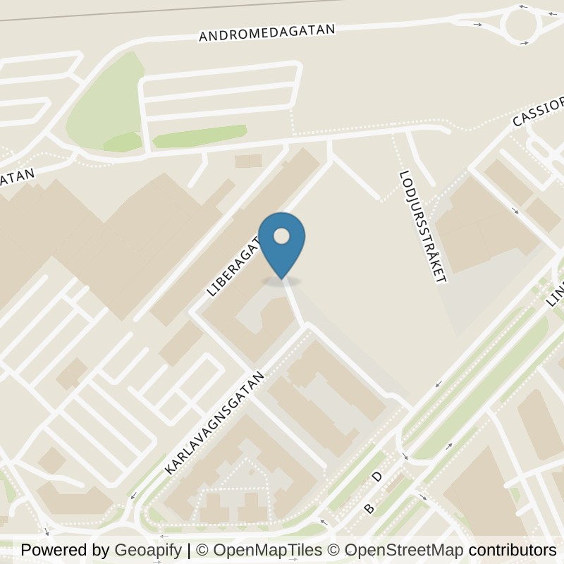 Map: location of STC Karlastaden in Göteborg