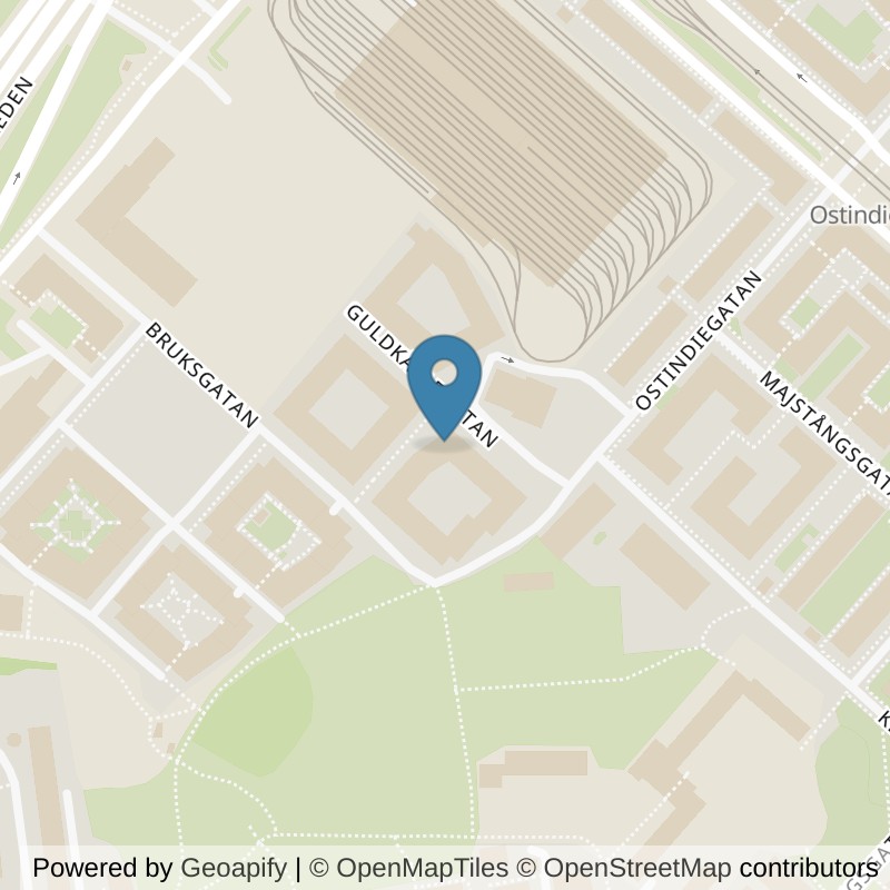Map: location of STC Majorna Guldkällegatan in Göteborg