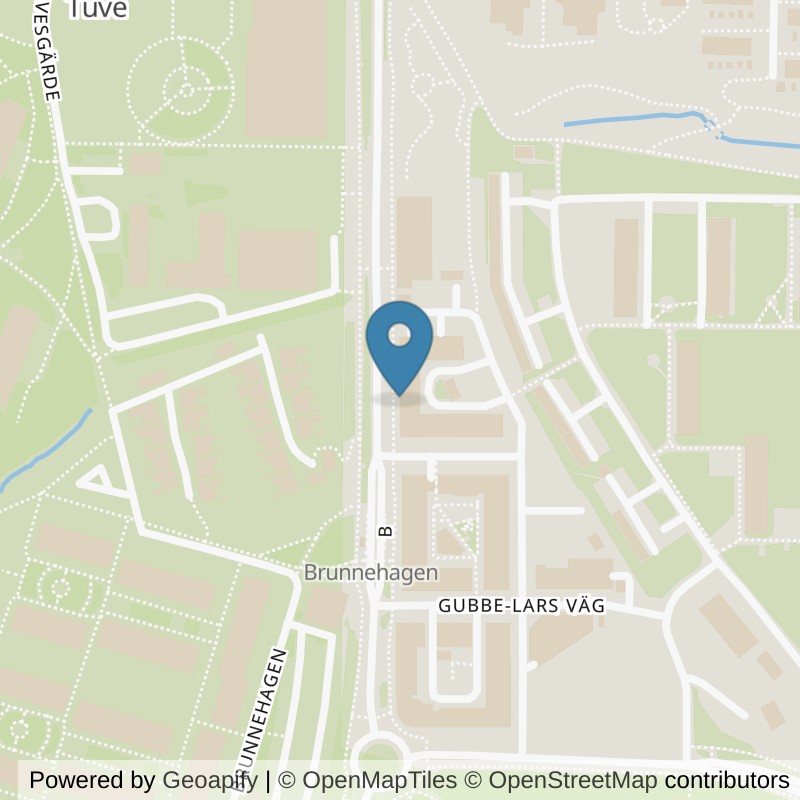 Map: location of STC Tuve Gunnestorpsvägen in Göteborg