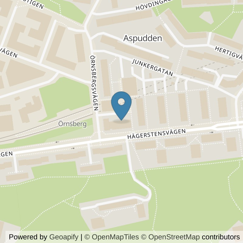 Map: location of STC Hägersten Örnsberg in Hägersten