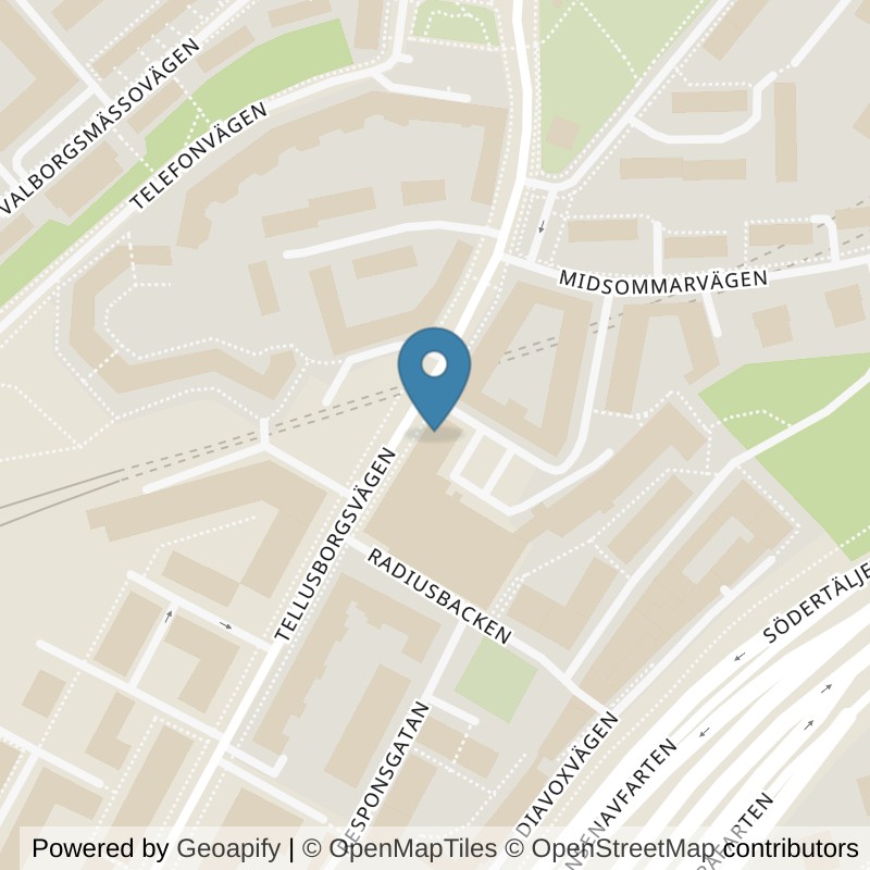 Map: location of STC Hägersten Telefonplan in Hägersten