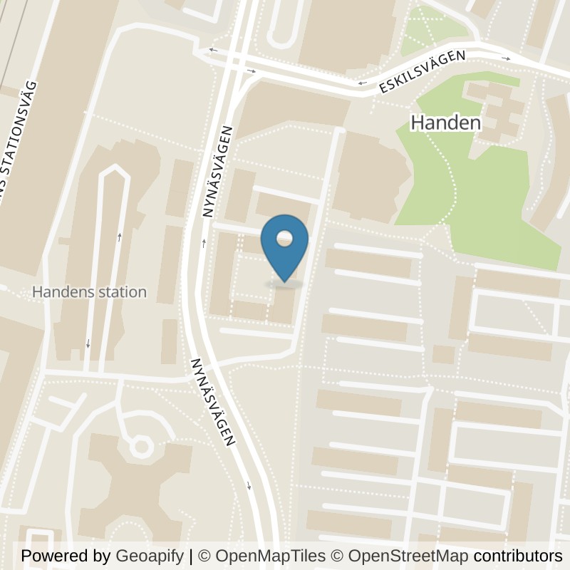 Map: location of STC Haninge Poseidons Gränd in Handen