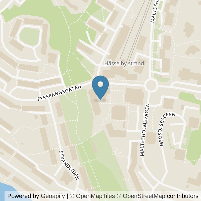 Map: location of STC Hässelby Strand in Hässelby