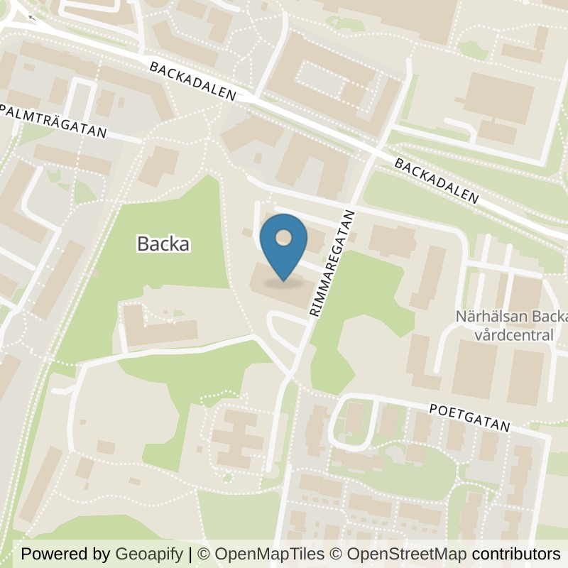 Map: location of STC Selma in Hisings Backa