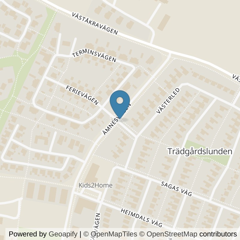 Map: location of STC Hjärup in Hjärup