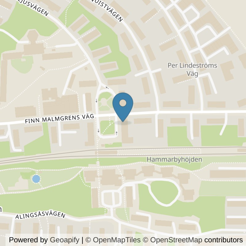 Map: location of STC Johanneshov Hammarbyhöjden in Johanneshov