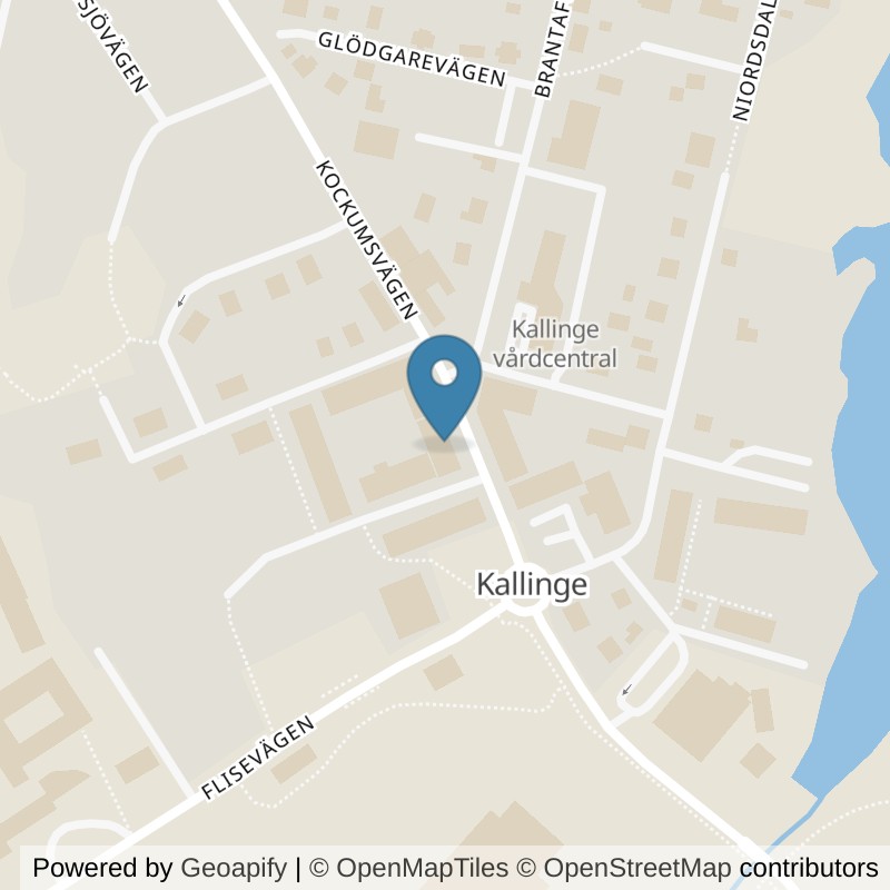 Map: location of STC Kallinge in Kallinge