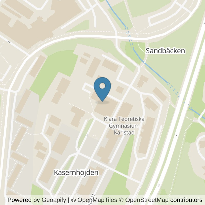 Map: location of STC Karlstad Kasernhöjden in Karlstad