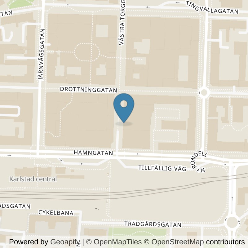 Map: location of STC Karlstad Västra Torggatan in Karlstad