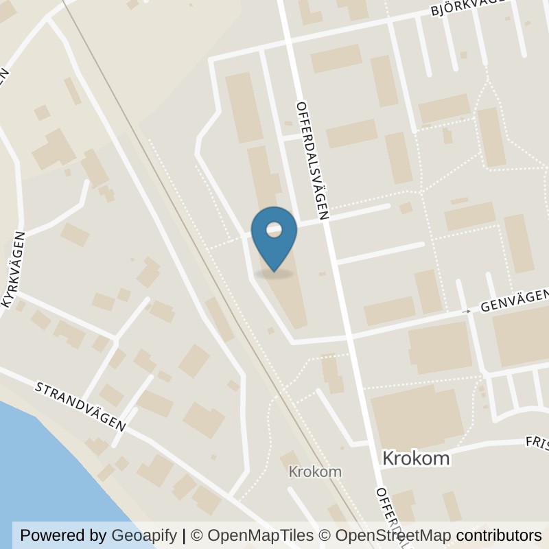 Map: location of STC Östersund Krokom in Krokom