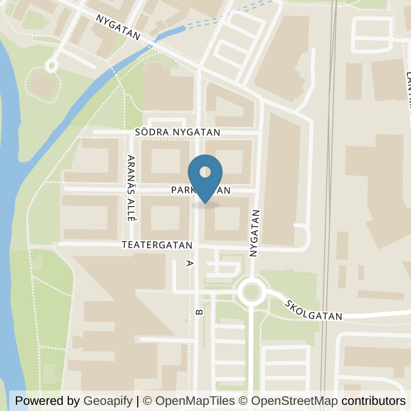 Map: location of STC Kungsbacka Gymnasiegatan in Kungsbacka