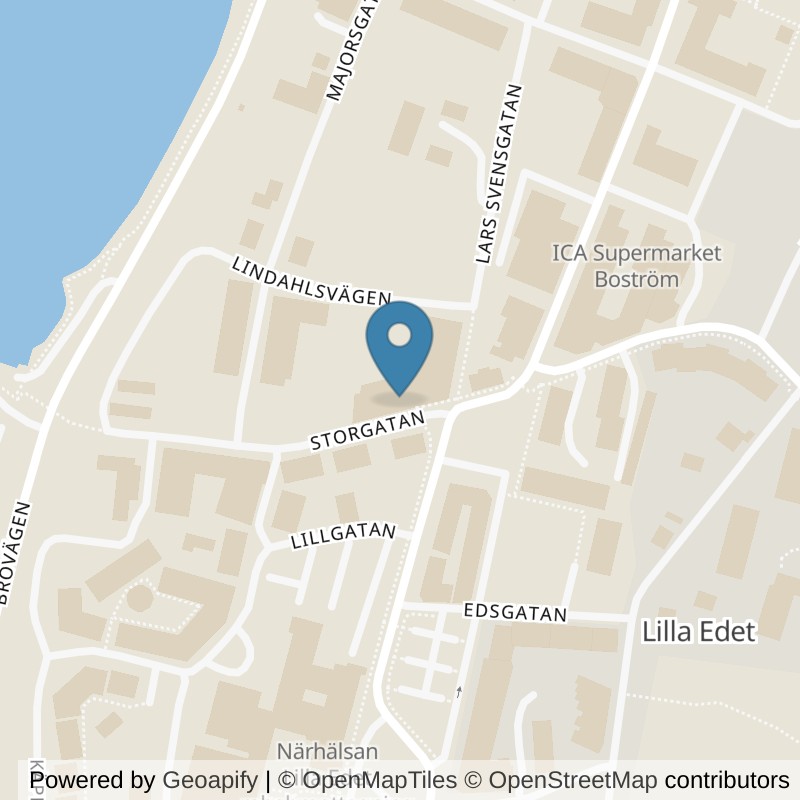 Map: location of STC Lilla Edet Centrum in Lilla Edet