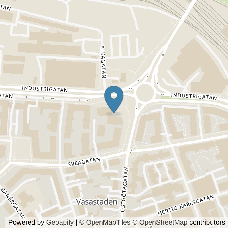 Map: location of STC Linköping Vasastaden in Linköping
