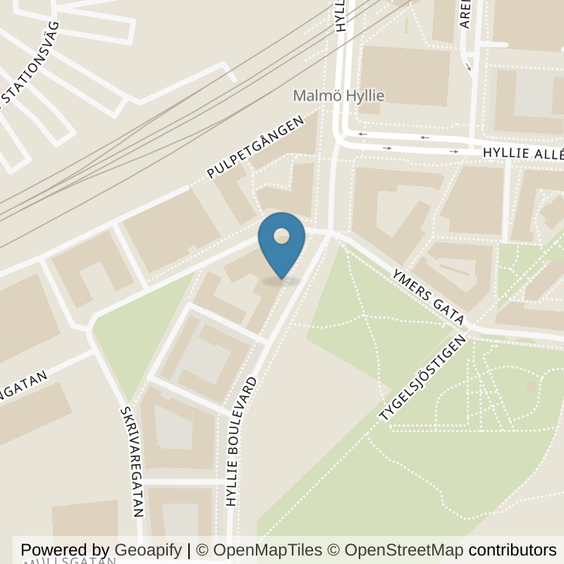 Map: location of STC Malmö Hyllie in Malmö