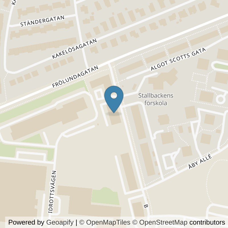 Map: location of STC Åby in Mölndal