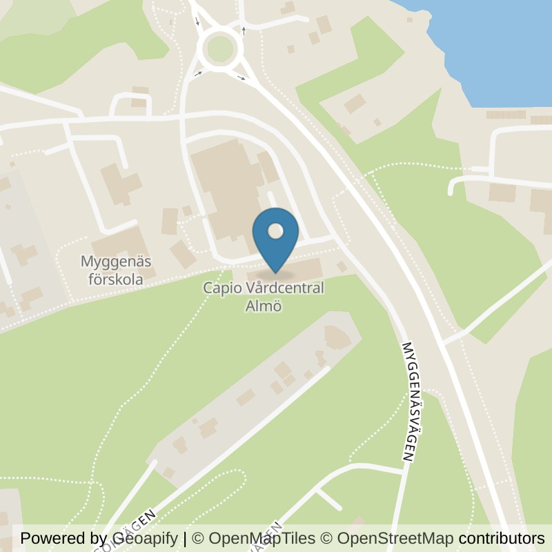 Map: location of STC Tjörn in Myggenäs