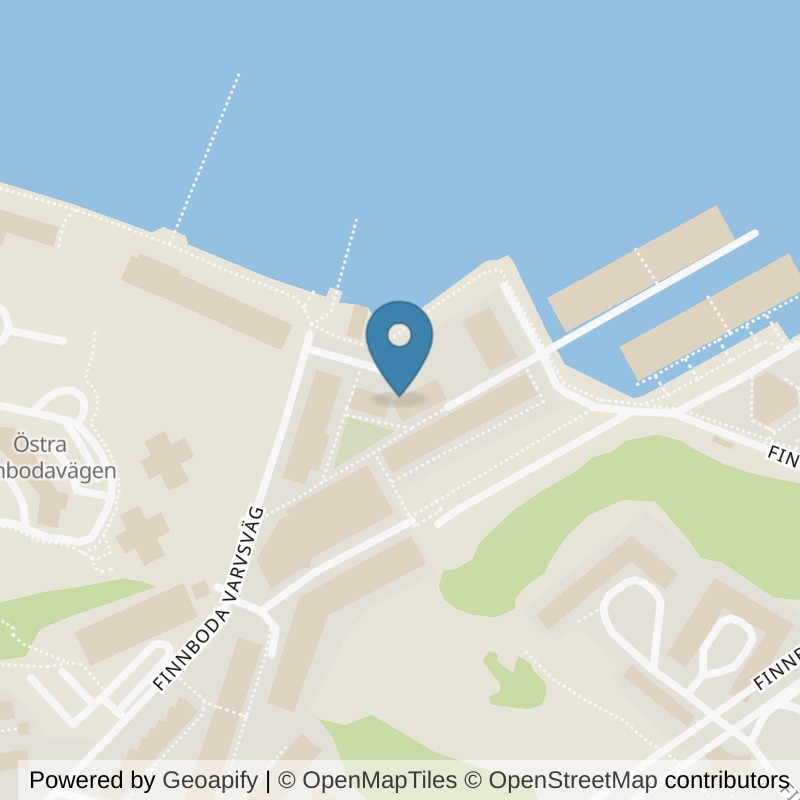 Map: location of STC Nacka Finnboda in Nacka