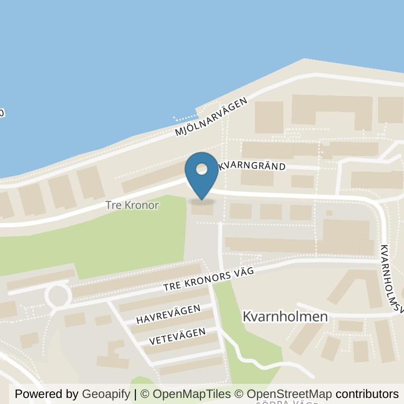 Map: location of STC Nacka Kvarnholmen in Nacka