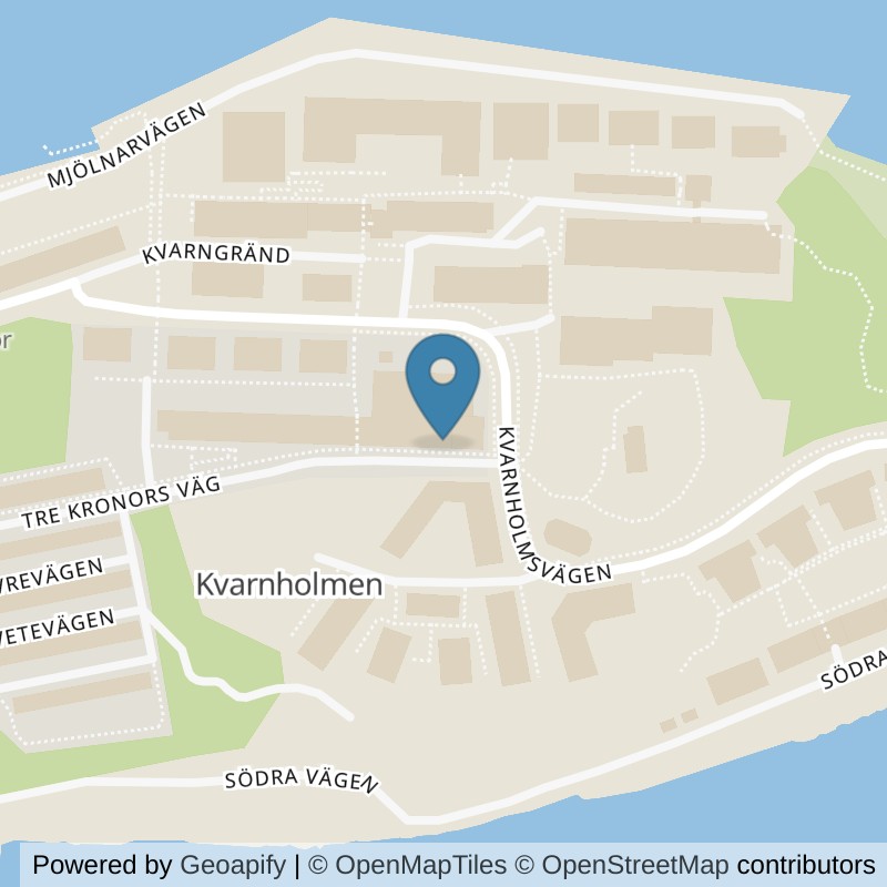 Map: location of STC Nacka Tre Kronors Väg in Nacka