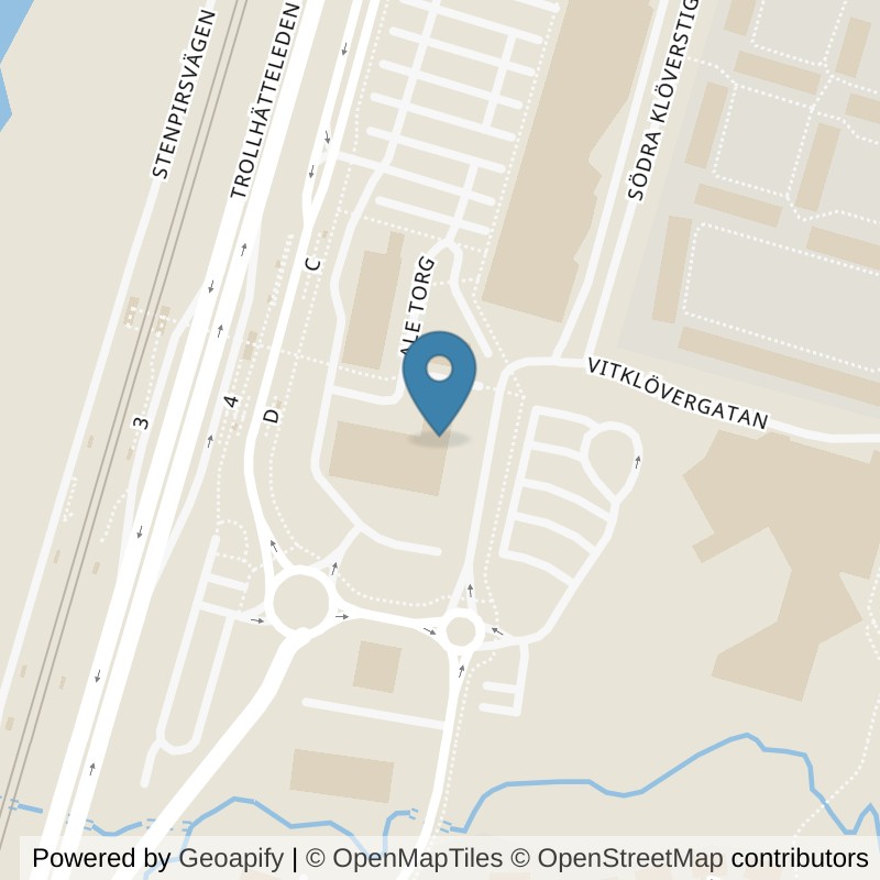 Map: location of STC Nödinge in Nödinge