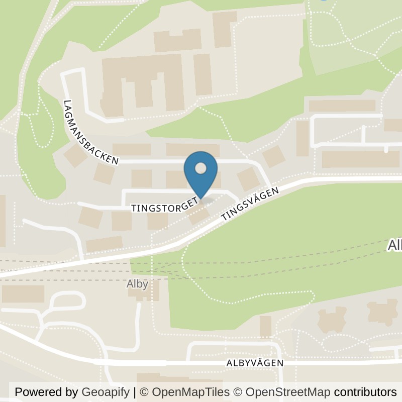 Map: location of STC Tingstorget in Norsborg