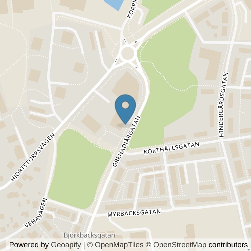 Map: location of STC Örebro Rynningeåsen in Örebro