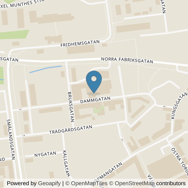 Map: location of STC Oskarshamn Dammgatan in Oskarshamn