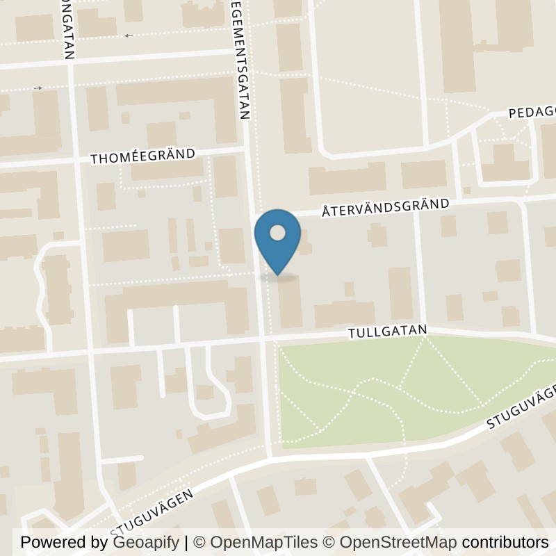 Map: location of STC Östersund Campus in Östersund