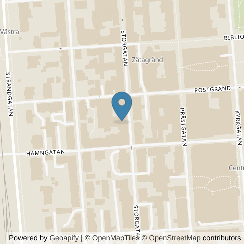 Map: location of STC Östersund City in Östersund