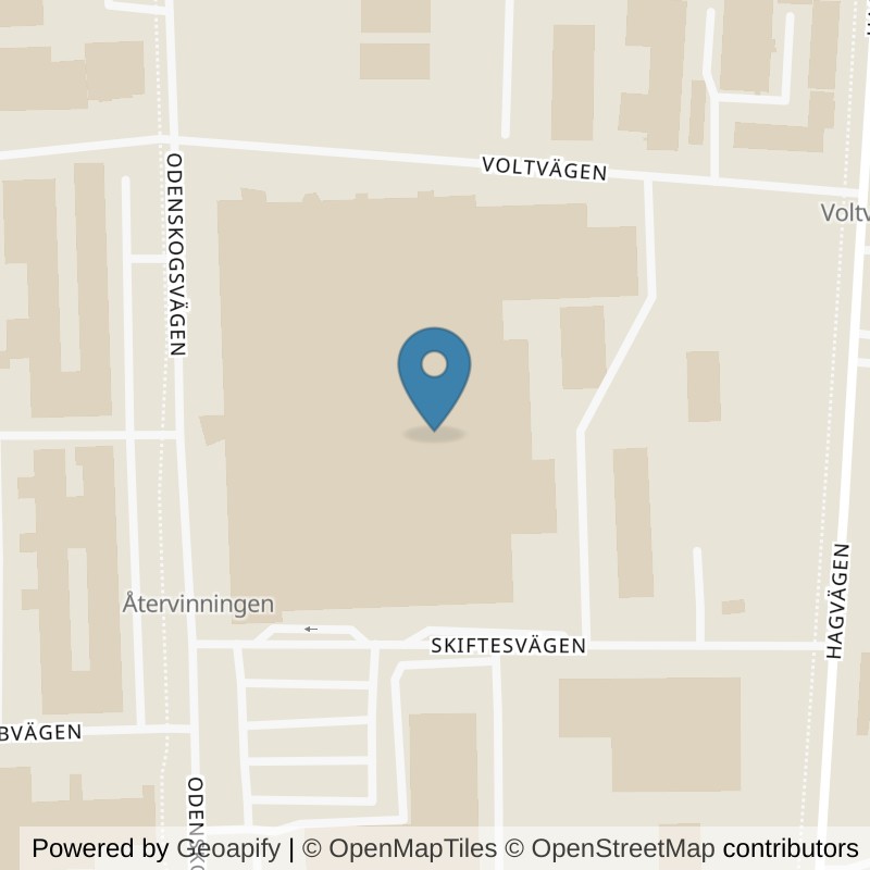 Map: location of STC Östersund Odenskog in Östersund
