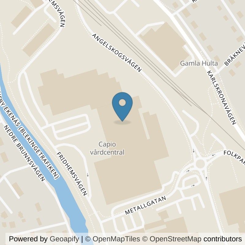 Map: location of STC Ronneby Metallgatan in Ronneby
