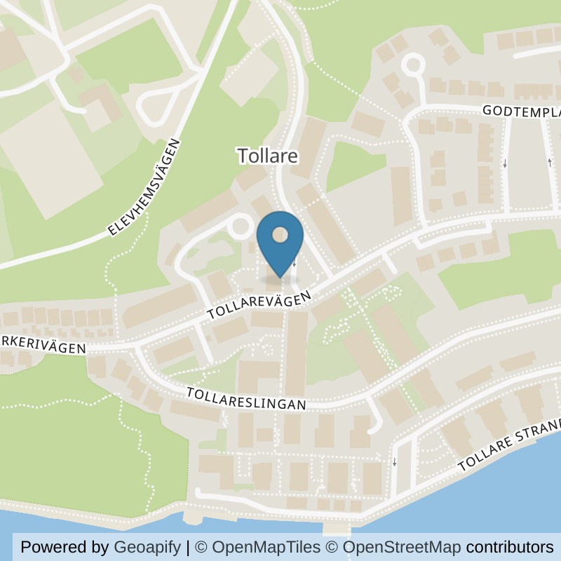 Map: location of STC Nacka Tollare in Saltsjö-boo