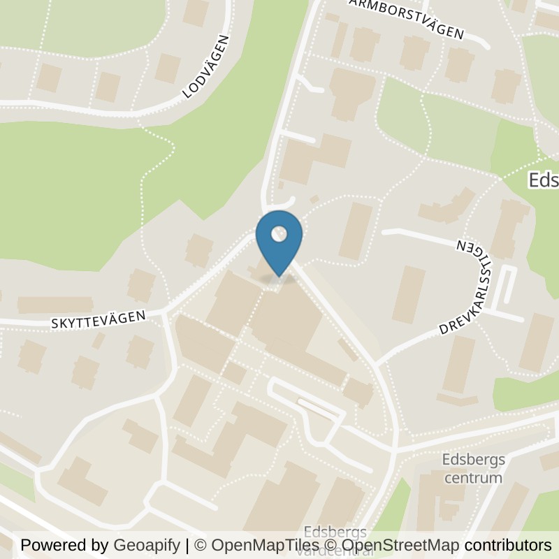 Map: location of STC Sollentuna Edsberg Centrum in Sollentuna