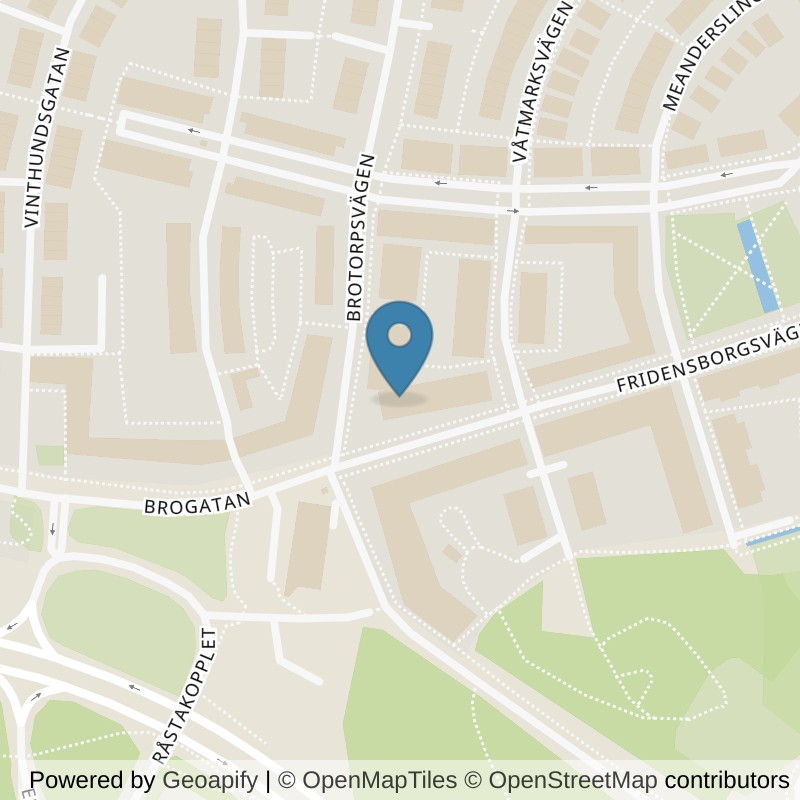 Map: location of STC Solna Brotorp in Solna