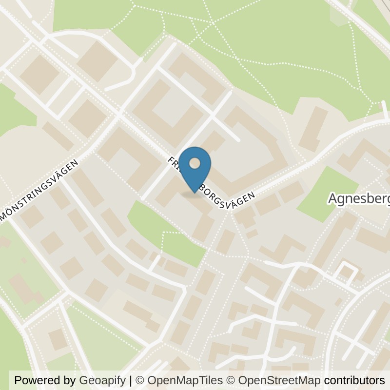 Map: location of STC Solna Fridensborgsvägen in Solna