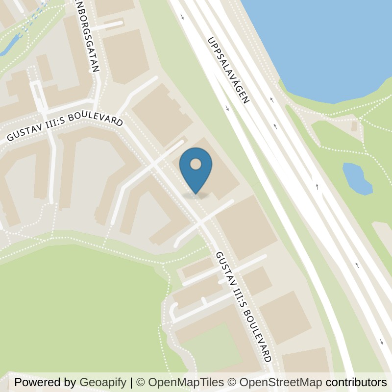 Map: location of STC Solna Frösunda Park in Solna