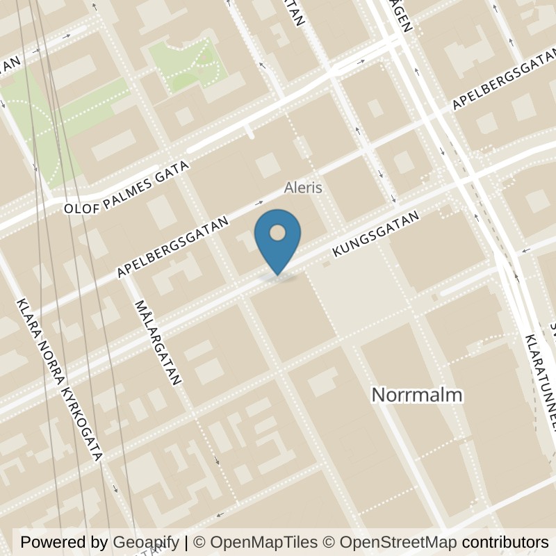 Map: location of STC Hötorget in Stockholm