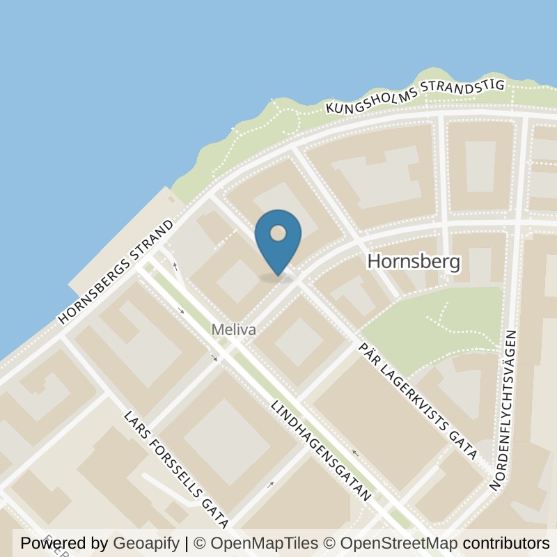 Map: location of STC Kungsholmen Hornsberg Strand in Stockholm