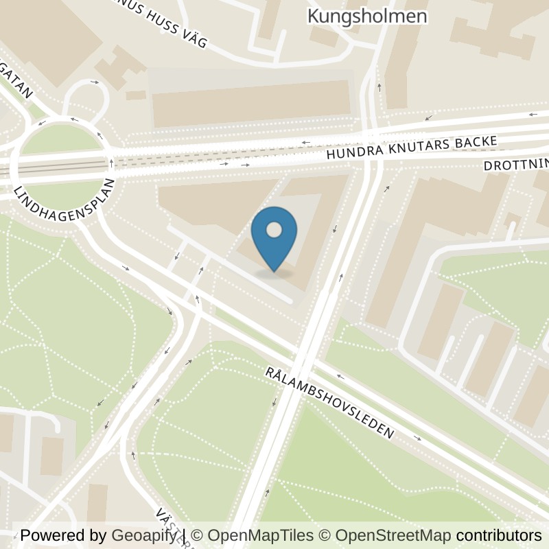 Map: location of STC Kungsholmen Rålambshov in Stockholm