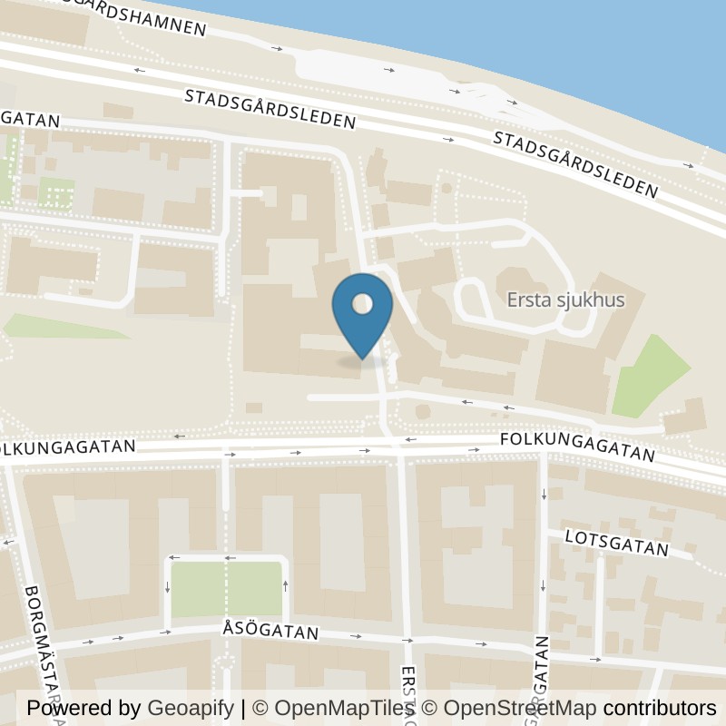 Map: location of STC Södermalm Ersta in Stockholm
