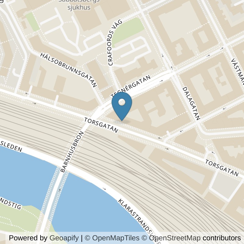 Map: location of STC Torsgatan in Stockholm