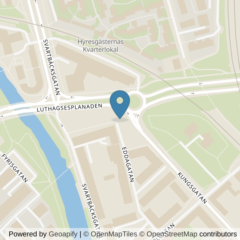 Map: location of STC Uppsala Eddagatan in Uppsala