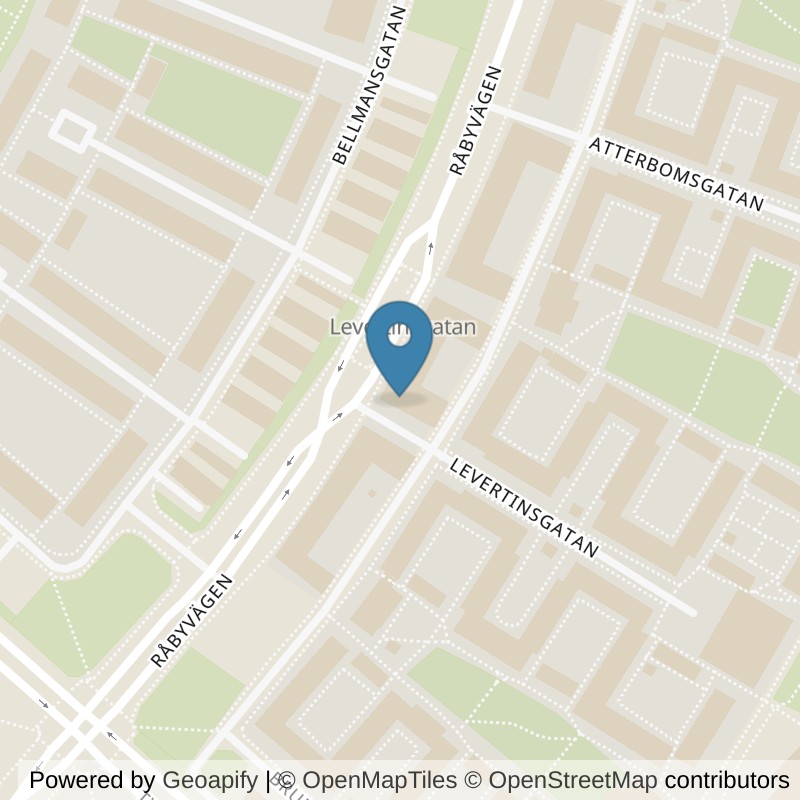 Map: location of STC Uppsala Gröna Gränby in Uppsala