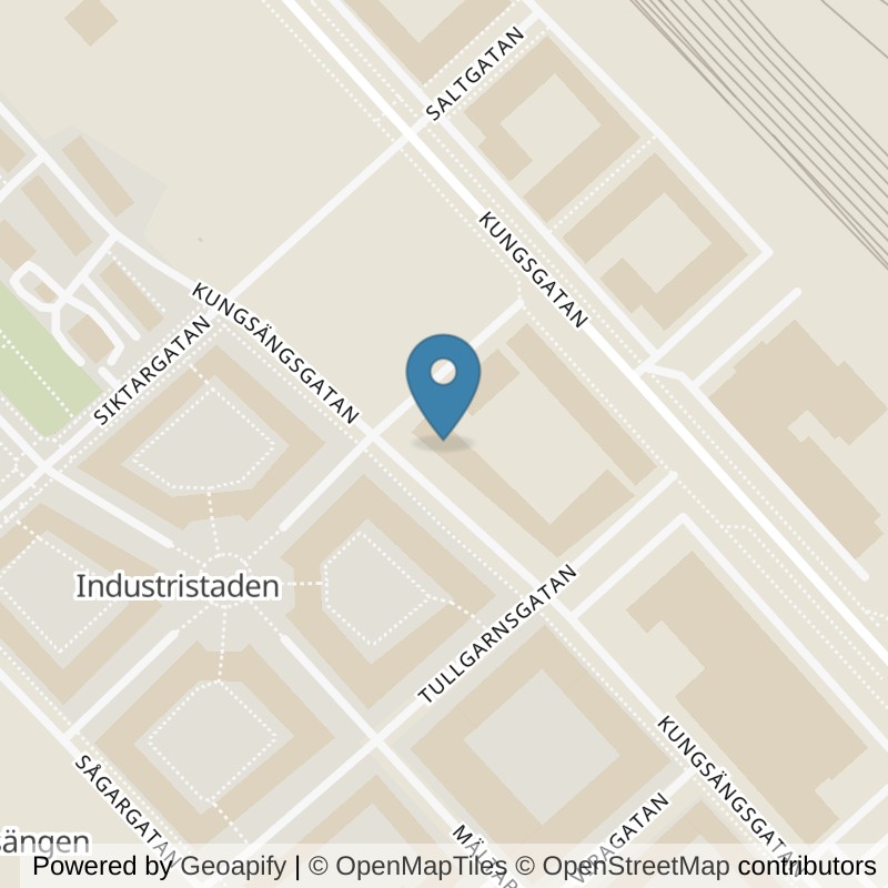 Map: location of STC Uppsala Kungsängen in Uppsala